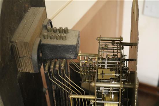 An oak Grandmother longcase clock H.167cm